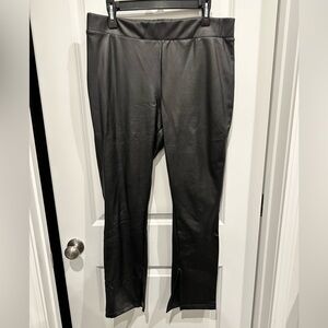 Black Faux Leather Pants